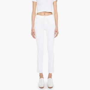 MOTHER sz 24 The Mid Rise Dazzler White Denim Pants The Fairest of them All